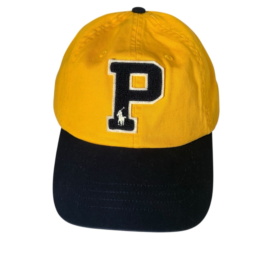 Polo Ralph Lauren Men’s Yellow/Navy Blue Baseball Hat Adjustable Strap OS NWT